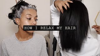 how i relax my hair at home [upl. by Goldston420]