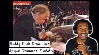 Gospel Drummer REACTS to Buddy Rich  Impossible Drum Solo [upl. by Ansel]