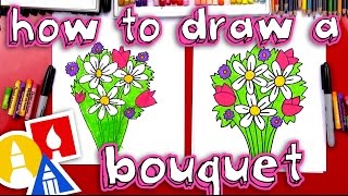 How To Draw A Flower Bouquet [upl. by Stulin]