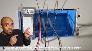 How to Install Two Light Switches from One Power Source line [upl. by Lessur]