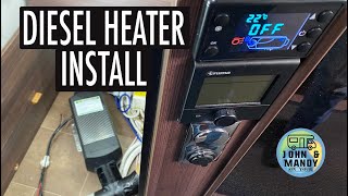 Diesel heater Install in our MotorHome [upl. by Nihs]