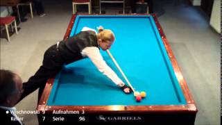 Landesmeisterschaft Freie Partie Karambol Billard Wischnowski vs Keller [upl. by Lomax]