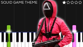 SQUID GAME THEME  EASY Piano Tutorial [upl. by Uaerraj]