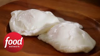 How to Poach Eggs For Beginners  Food Network [upl. by Aicemed]