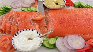 Cured Salmon Recipe  How to Make Gravlax [upl. by Idnis]