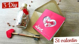 3 DIY Saint Valentin facile [upl. by Etteuqram]