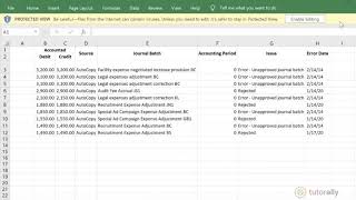 Export Data to Excel in Oracle Cloud ERP  General Ledger  Oracle Fusion [upl. by Ilario]