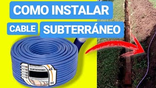 Como instalar cable subterraneo  Electricidad [upl. by Goldshell414]