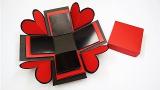 Explosion Box Tutorial for Beginners  How to Make Basic Explosion Box for Valentine Anniversary [upl. by Ettedranreb]