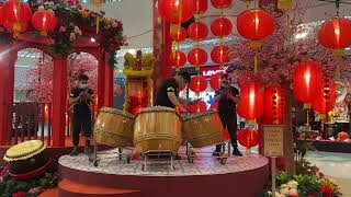 CNY 2022Kwong Ngai Lion Dance 5 emperors drum performance at KL East Mall [upl. by Eedak937]