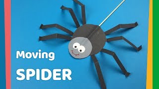 DIY for kids Moving Spider craft  Very easy and fun craft [upl. by Altheta]