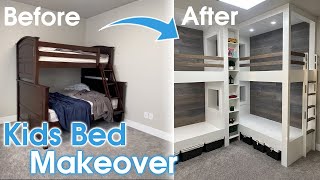 Kids Double Twin Bunk Beds MakeOver  Timelapse [upl. by Arriat351]