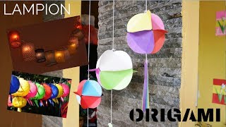 Cara membuat lampion dari kertas origami prakarya TK SD [upl. by Darby]