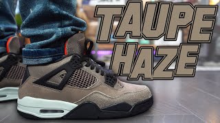 BEWARE  AIR JORDAN 4 TAUPE HAZE REVIEW AND ON FOOT IN 4K [upl. by Ahsinyd]