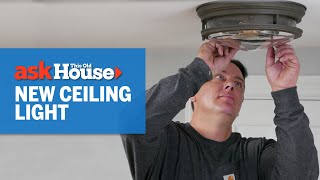 How to Safely Replace a Ceiling Light  Ask This Old House [upl. by Ause295]