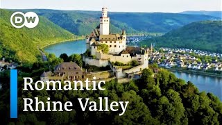 Castles Along the Rhine River From Bingen to Koblenz  Germanys Upper Middle Rhine Valley by Drone [upl. by Glanti]