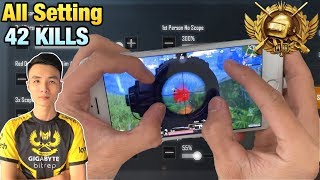 ALL SETTING GYROSCOPE  FOUR FINGERS CLAW CONTROL HANDCAM  TACAZ PUBG MOBILE [upl. by Ahsirek]