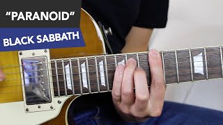 Paranoid Guitar Lesson  Black Sabbath Tutorial [upl. by Leblanc]