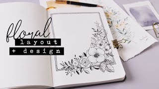 How to Layout and Design Floral Illustrations  Drawing Flowers [upl. by Yecniuq83]