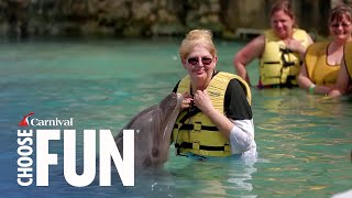 Dolphin Encounter with Unlimited Food amp Drink in Cozumel  Shore Excursions  Carnival Cruise Line [upl. by Apurk]