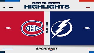 NHL Highlights  Canadiens vs Lightning  December 31 2023 [upl. by Ayor]