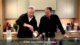 aerolatte  milk frother makes three layer caffè latte macchiato [upl. by Notrub]