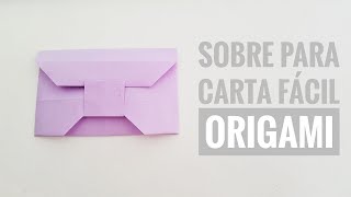 Aprende Cómo hacer un ✉  SOBRE  ✉ para carta 😍 FÁCIL ✅ Origami PASO A PASO [upl. by Sonni404]