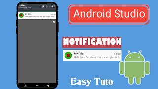 How to create Notification in Android  Android Studio  Beginners Tutorial [upl. by Shirl]