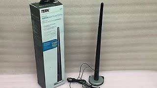 Terk Tower indoor AMFM HD Radio antenna review amp test [upl. by Enwad900]