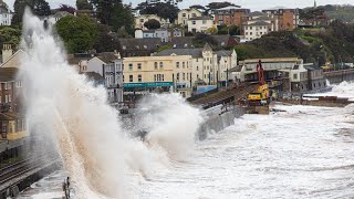 The new Dawlish Sea Wall LIVE [upl. by Nnairrek]