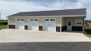 3 Car Pole Barn Garage  32x48 [upl. by Malca]