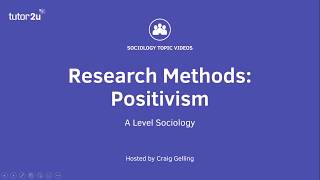 Research Methods Positivism Sociology Theory amp Methods [upl. by Davies518]