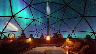 romantic hotel ambience where you can see the aurora [upl. by Seldan]