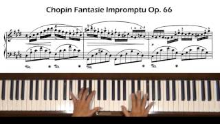 Chopin Fantaisie Impromptu Op 66 Piano Tutorial Part 1 [upl. by Niajneb]