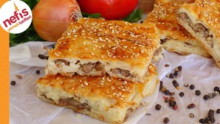 HAZIR YUFKA İLE KIYMALI BÖREK  NASIL YAPILIR [upl. by Eceertal891]