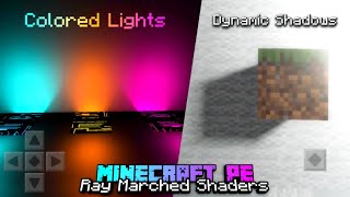 Minecraft PE Colored Lights amp Dynamic Shadows  Ray Marched Shaders • Static Dataset Test [upl. by Culbertson]