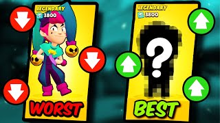 ALL LEGENDARY BRAWLERS RANKED FROM WORST TO BEST IN BRAWL STARS [upl. by Tennies933]