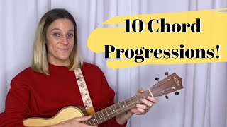 Baritone Ukulele Chord Progression Tutorial Easy [upl. by Ettezzus]