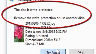 How to Fix The disk is writeprotected Remove the writeprotection or use another disk Windows 10 [upl. by Anile]