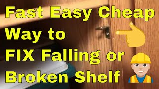 How To Permanently Fix a Shelf That Keeps Falling amp Wont Stay In Place By Putting in Corner Bracket [upl. by Spalding151]