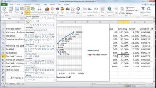 capital market line and sharpe ratio in excel [upl. by Anrol]