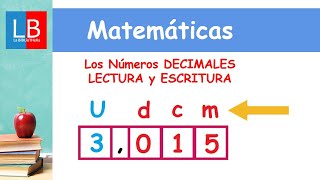 Los Números DECIMALES LECTURA y ESCRITURA ✔👩‍🏫 PRIMARIA [upl. by Eednahs]