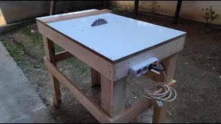 Tezgah Testere Nasıl Yapılır  How to make a Homemade Table Saw [upl. by Neerbas]