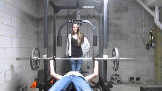 15 Year Old Bench Presses 150 lbs [upl. by Laird]