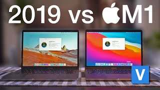 2020 M1 vs 2019 Intel MacBook Pro Side by Side Performance Comparison [upl. by Fallon]