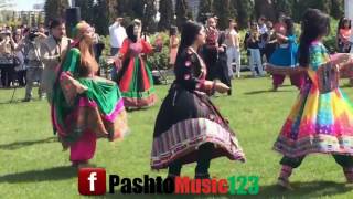 Afghan boys and girls Attan for Dawlat Qarabaghi songs [upl. by Debbi]