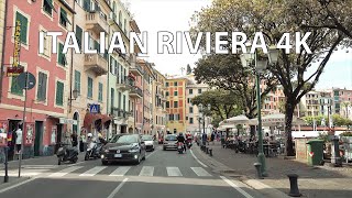 Italian Riviera 4K  Yachts amp Seaside Resorts  Scenic Drive [upl. by Bigod]