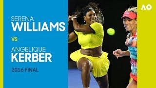 Serena Williams v Angelique Kerber  Australian Open 2016 Final  AO Classics [upl. by Kone]