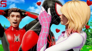 SpiderGwen amp Miles Morales FALL IN LOVE Fortnite Season 4 [upl. by Drarreg923]