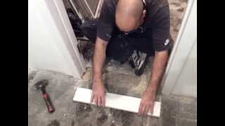 How To Install A Doorway Marble Threshold   BASEMENT DIY [upl. by Kabob]